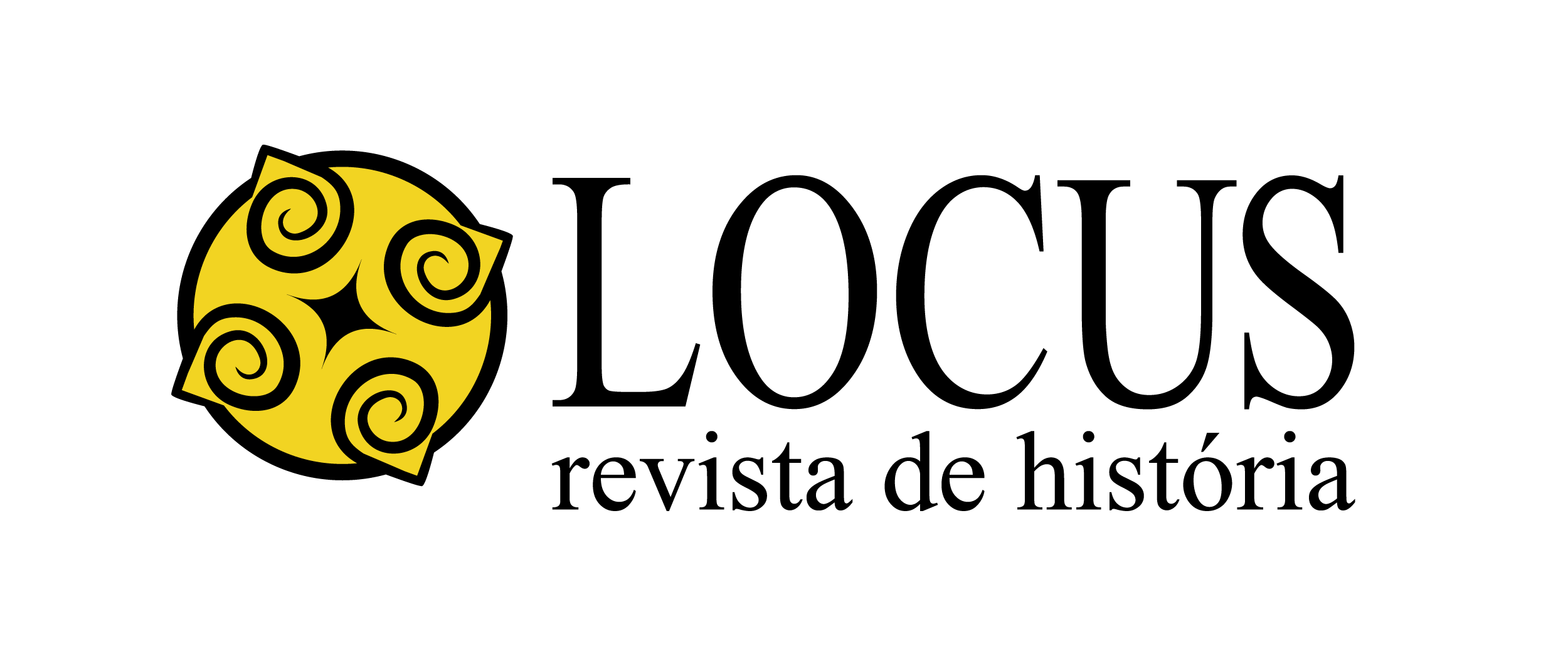 Logotipo do cabeçalho da Locus: Revista de História